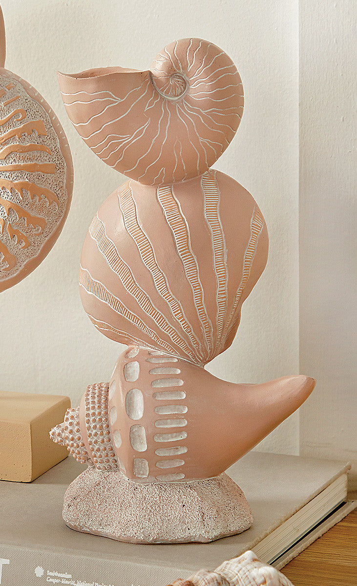 Seaside Shell Trio Tabletop Sculpture - CLEARANCE