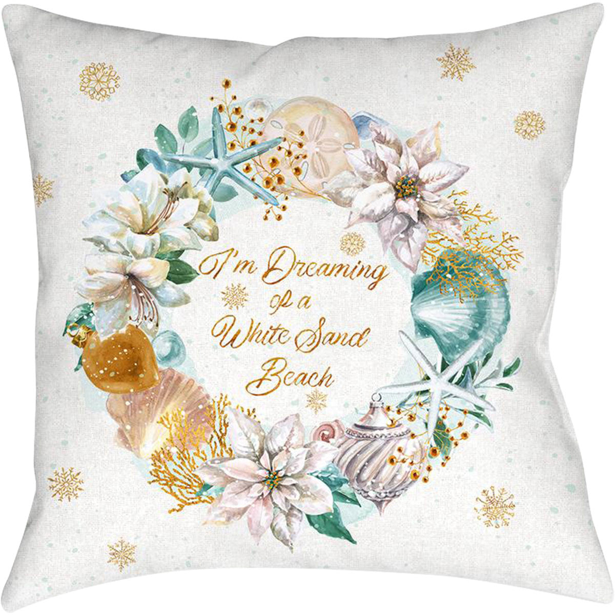 White Sand Christmas Pillow