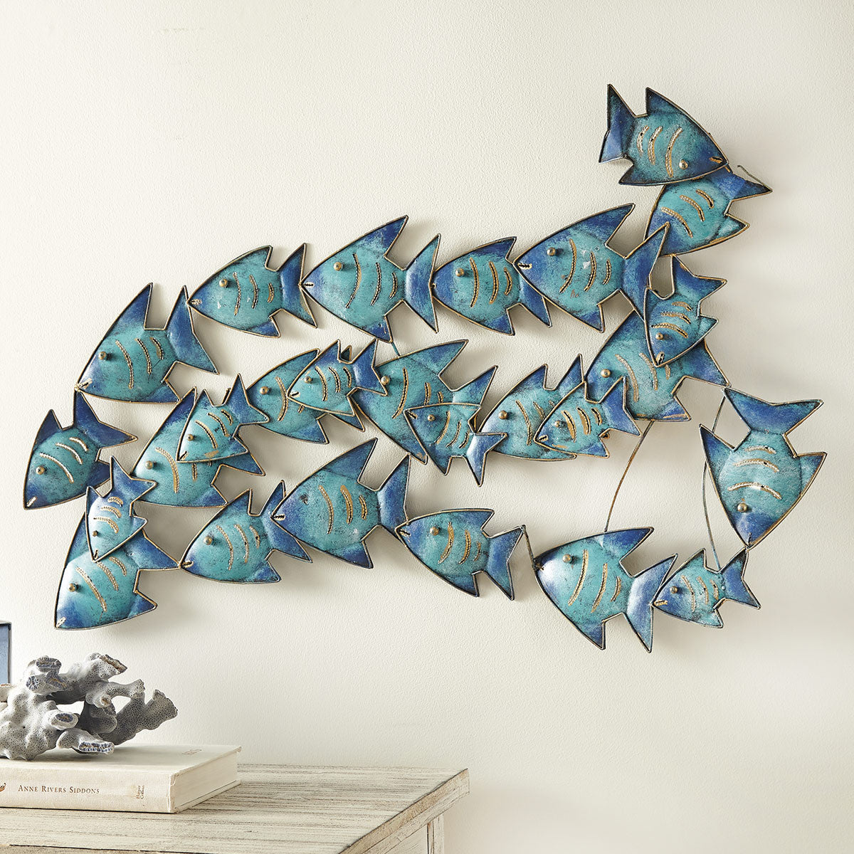 Blue Current Fish Wall Art