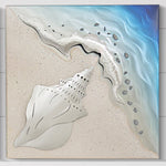 Caribbean Shore Conch Metal Wall Art
