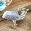 Aqua Dolphin Glass Sculpture