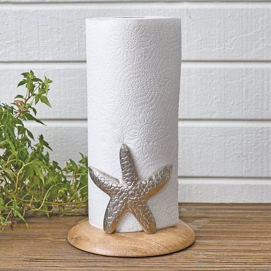 Silver Starfish Paper Towel Holder