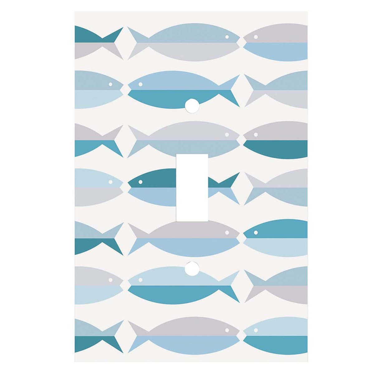 Blue Horizon Fish Single Switch Plate