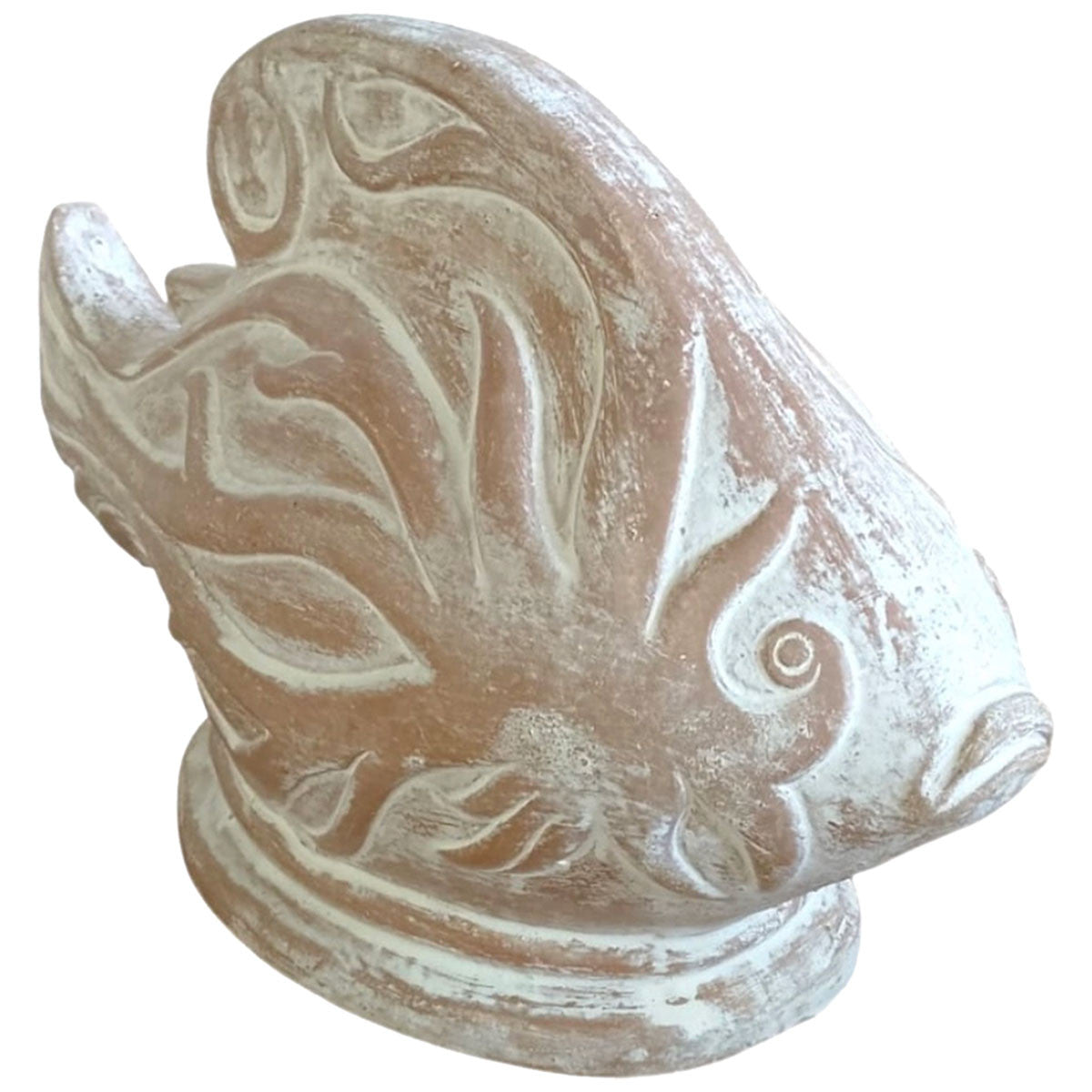 Cretan Seas Clay Fish Sculpture - Beige