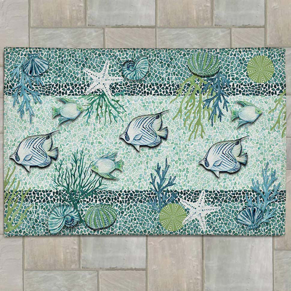 Beach Mosaic Outdoor Rug - 4 x 6