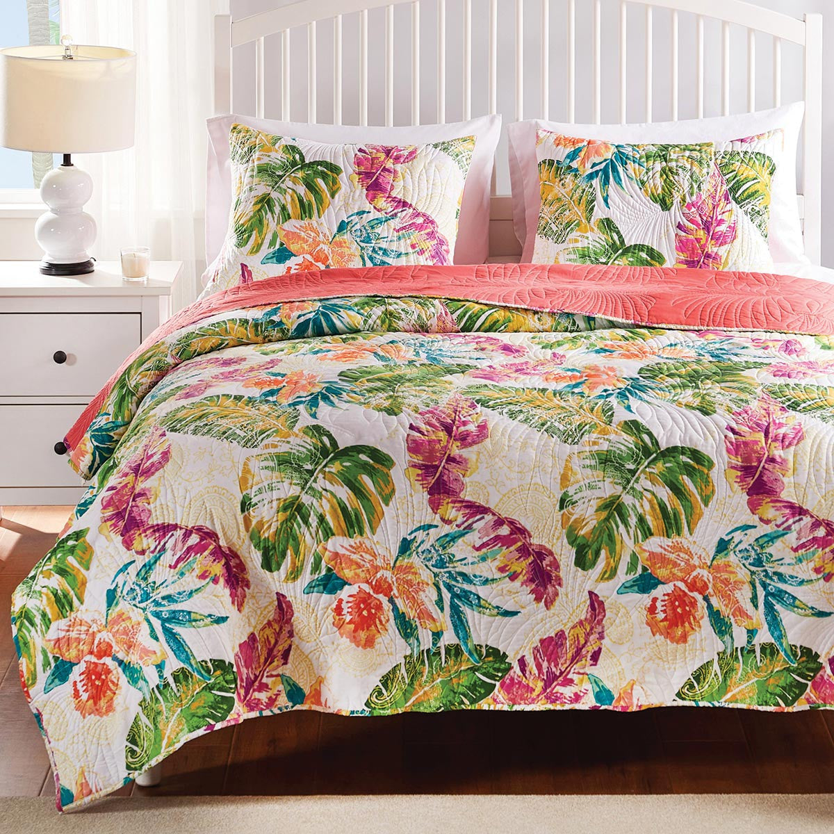 Tropical Flora Quilt Bed Set - Full/Queen - SALE