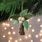 Tropical Palms Felt Ornaments - Set of 4