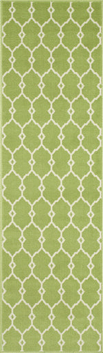 Baja Latticework Green Rug - 2 x 8