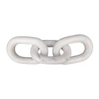 Marble Oval Chain Trio - White