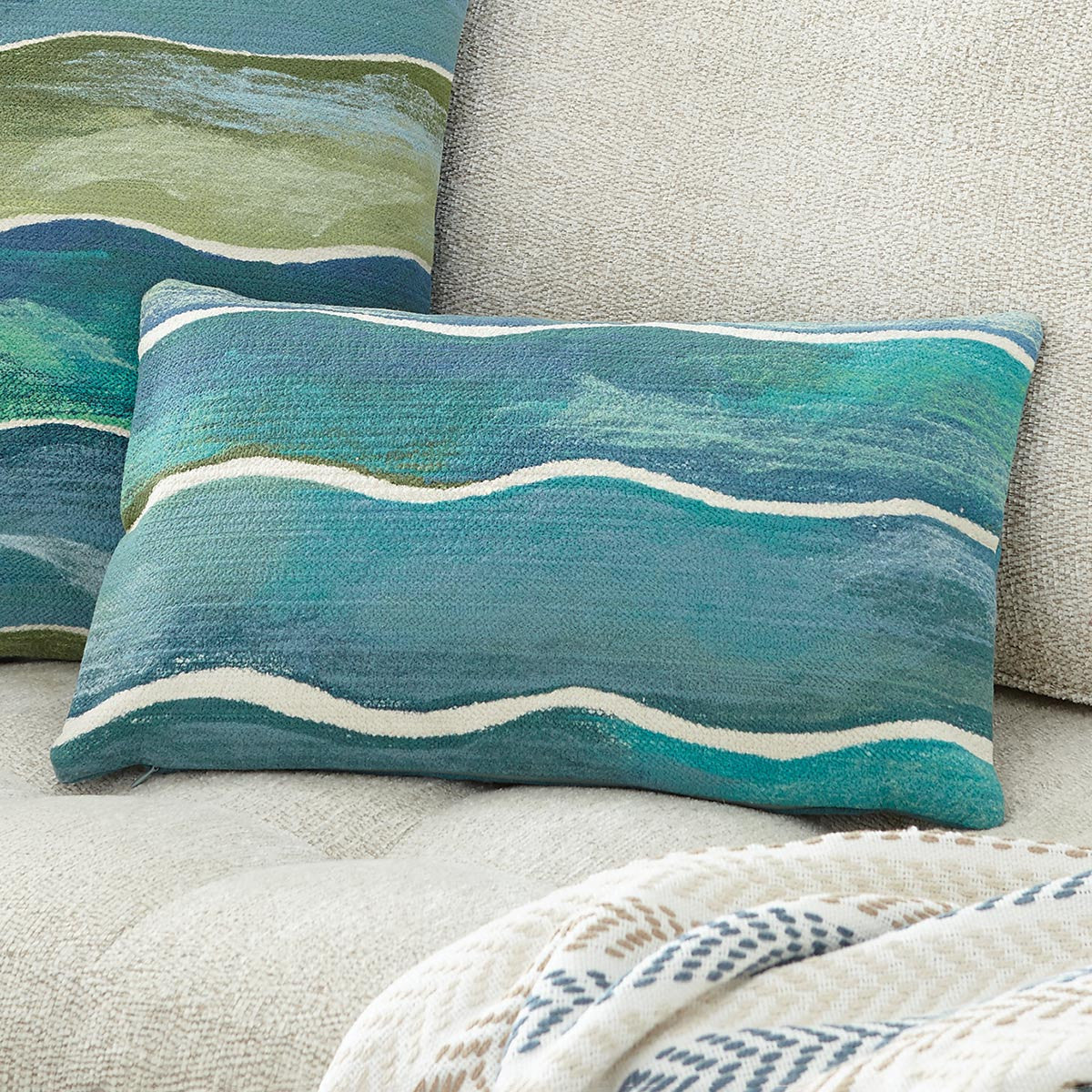 Sea Swells Oblong Accent Pillow - OUT OF STOCK UNTIL 06/15/2026