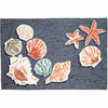 Beach Shells Denim Indoor/Outdoor Rug - 2 x 3