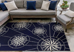 Ocean Explorer Navy Compass Rug - 4 x 6 - OUT OF STOCK UNTIL 10/07/2026