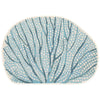 Coral Fan Aqua Indoor/Outdoor Rug - 3 x 3 Oval