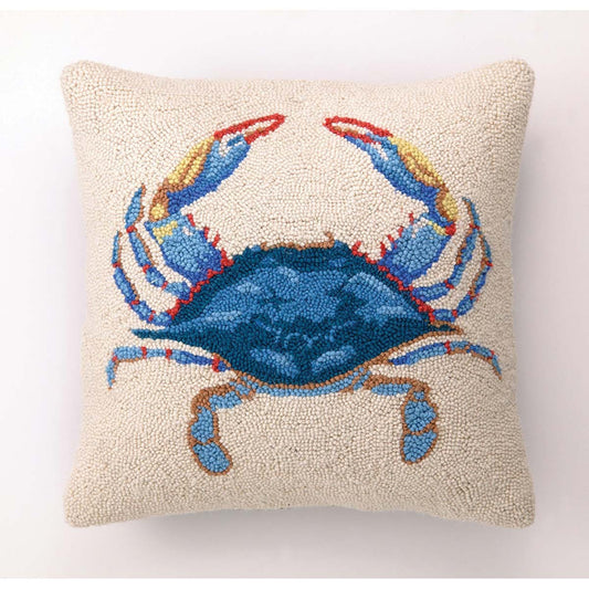 Sealife Crab Square Hooked Pillow - OUT OF STOCK UNTIL 08/27/2026