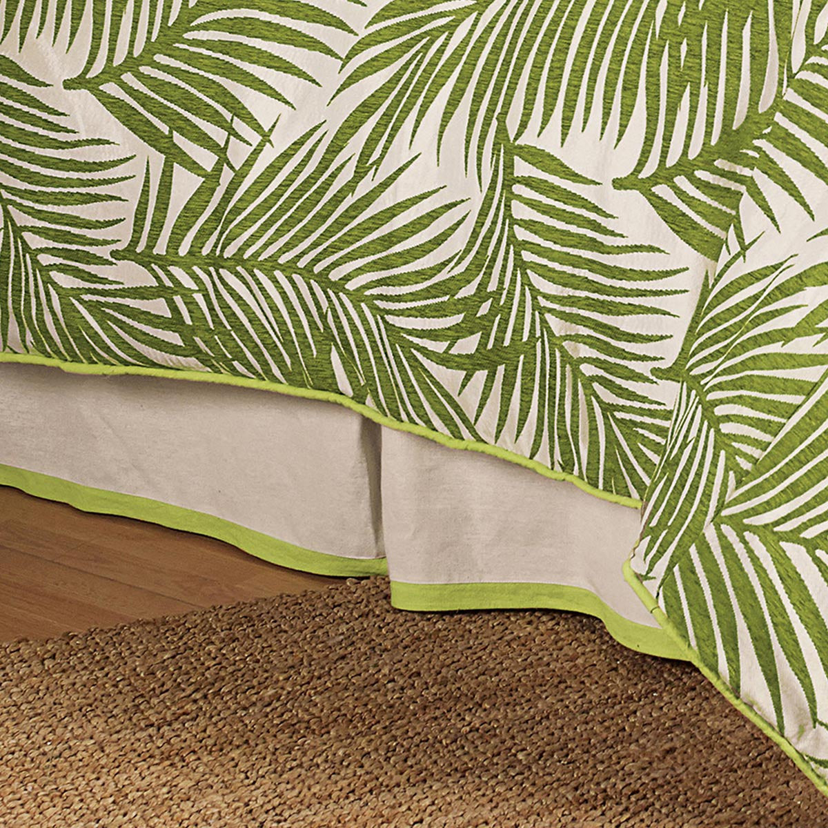Rain Forest Leaf Bedskirt - Queen