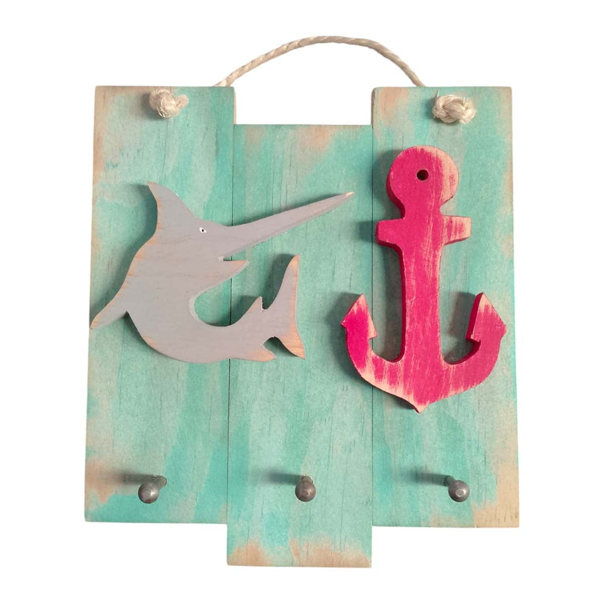 Sword & Anchor Key Hook Plaque