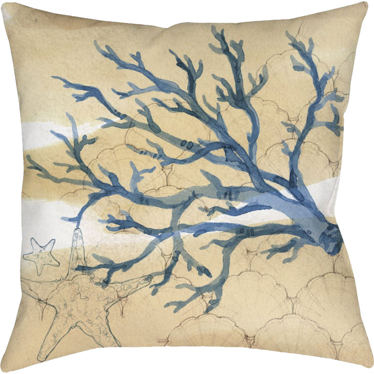 Coral & Scallop Pillow