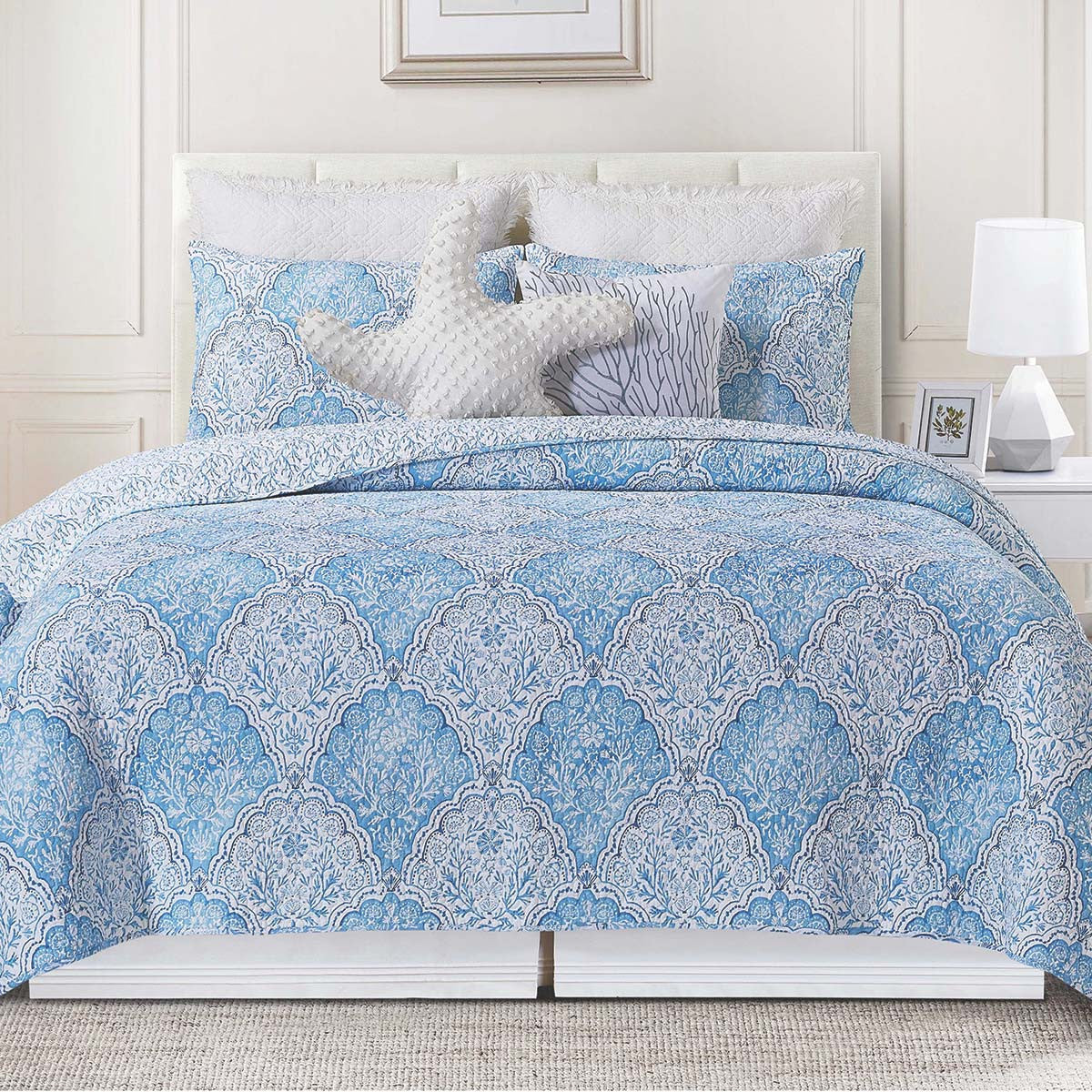 Seaside Azure Quilt Bed Set - Twin