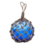 Small Glass Buoy Decorative Sphere - Cobalt Blue