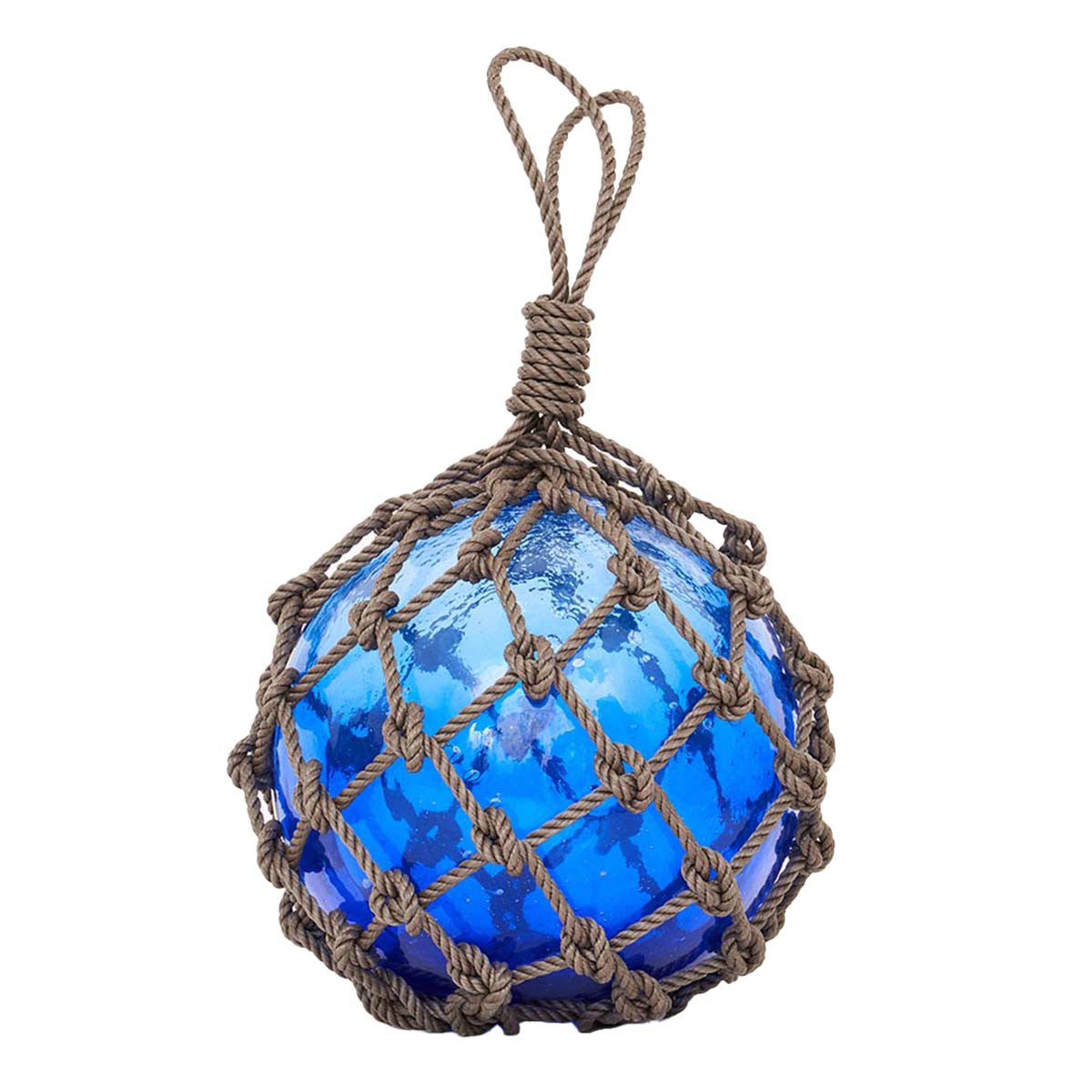 Small Glass Buoy Decorative Sphere - Cobalt Blue