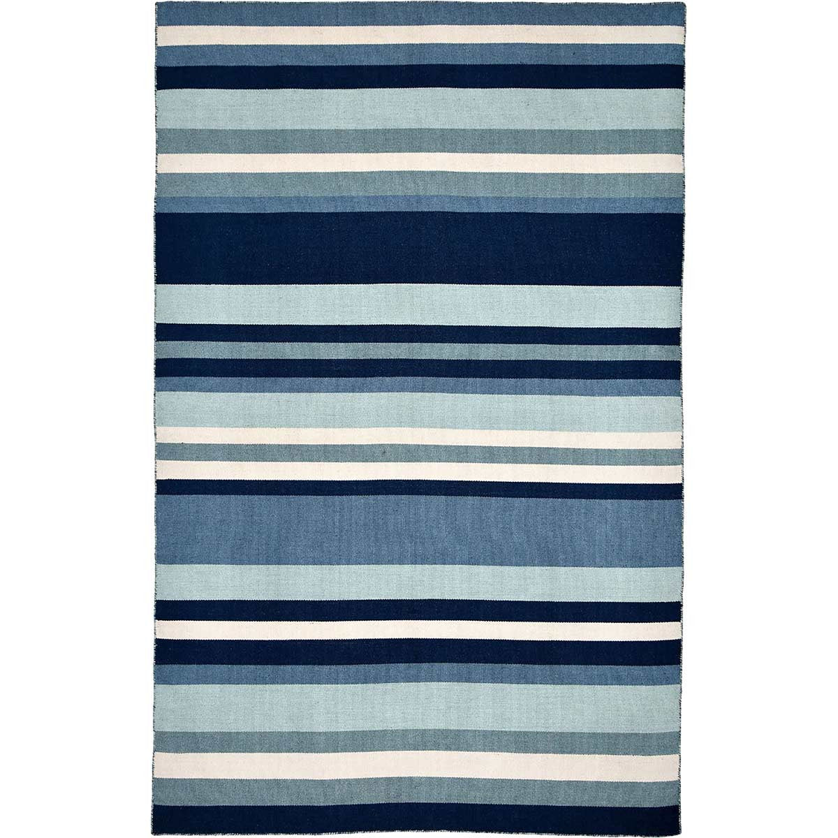 Carlsbad Aqua Stripes Indoor/Outdoor Rug - 8 x 10 - OUT OF STOCK UNTIL 06/03/2026
