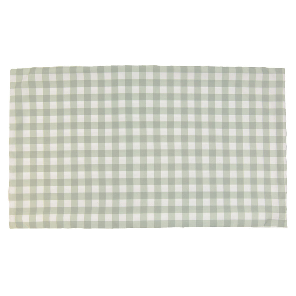 Botanical Bliss Checked Pillow Cover