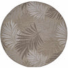 Neutral Fronds Indoor/Outdoor Rug - 8 Ft. Round