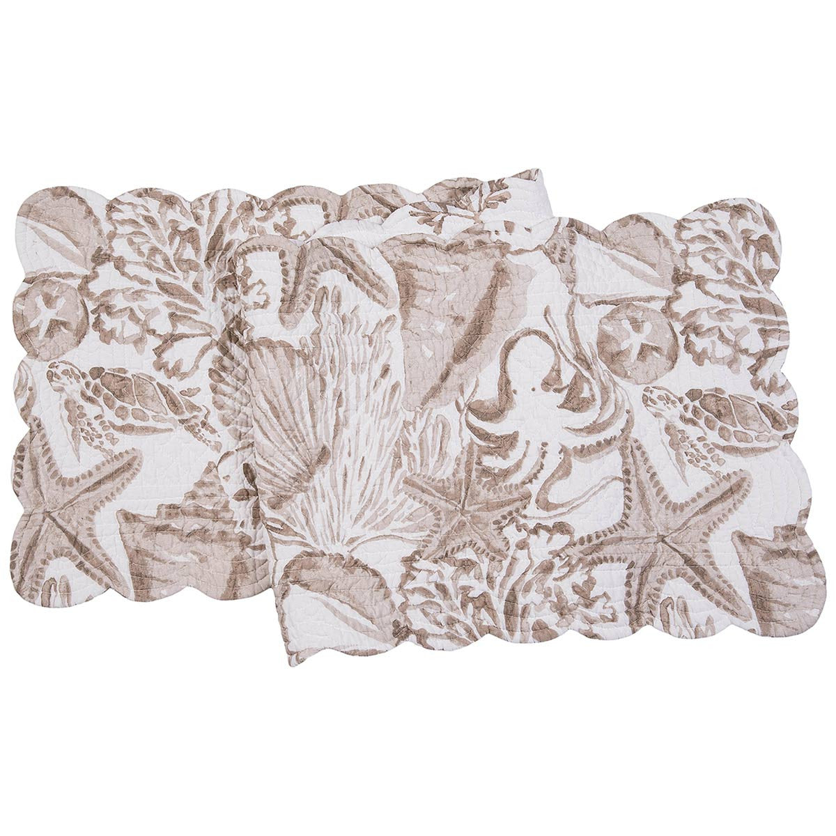 Shell Table Runner Abundant Shells Table Runner | Bella Coastal Decor