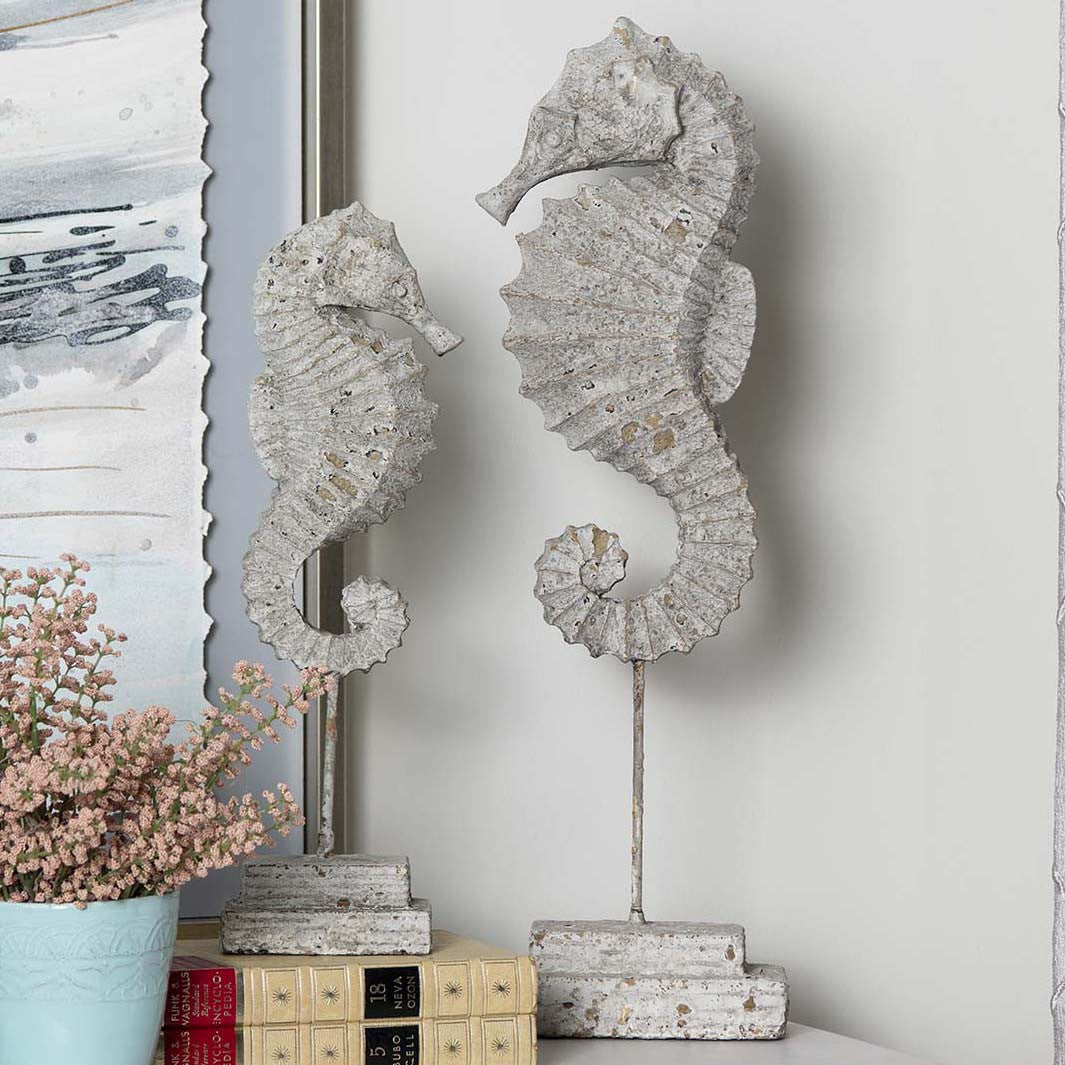 Maritime Mystic Seahorse Finials - Set of 2