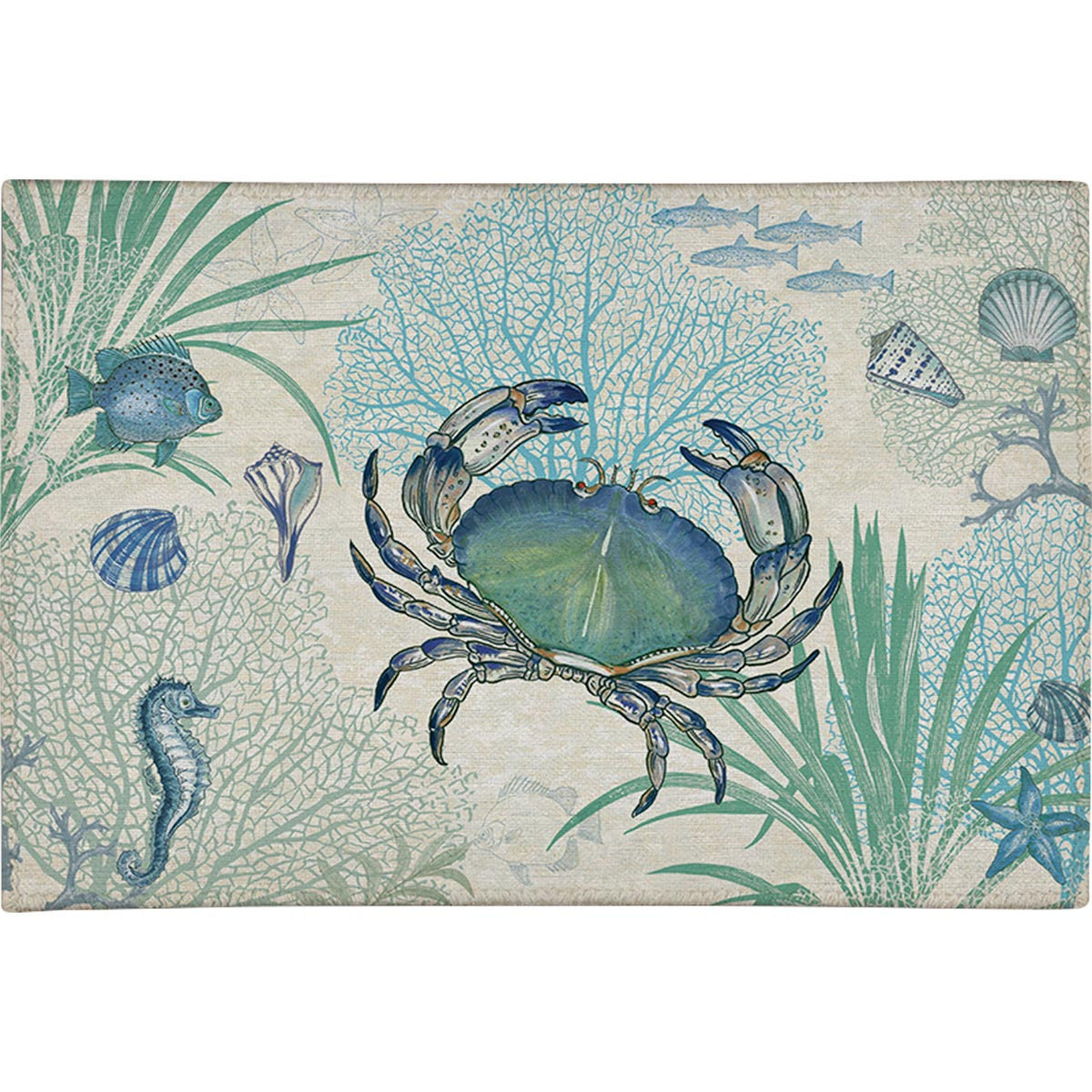 Crab Swim Chenille Rug - 3 x 5