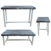 Bow Line Table Set with Square End Tables (4pcs)