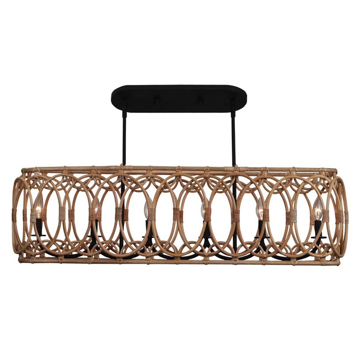 Natural Rattan Island Pendant Light