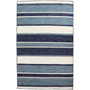 Carlsbad Navy Stripes Indoor/Outdoor Rug - 4 x 6