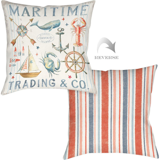 Maritime Trading Outdoor Pillow