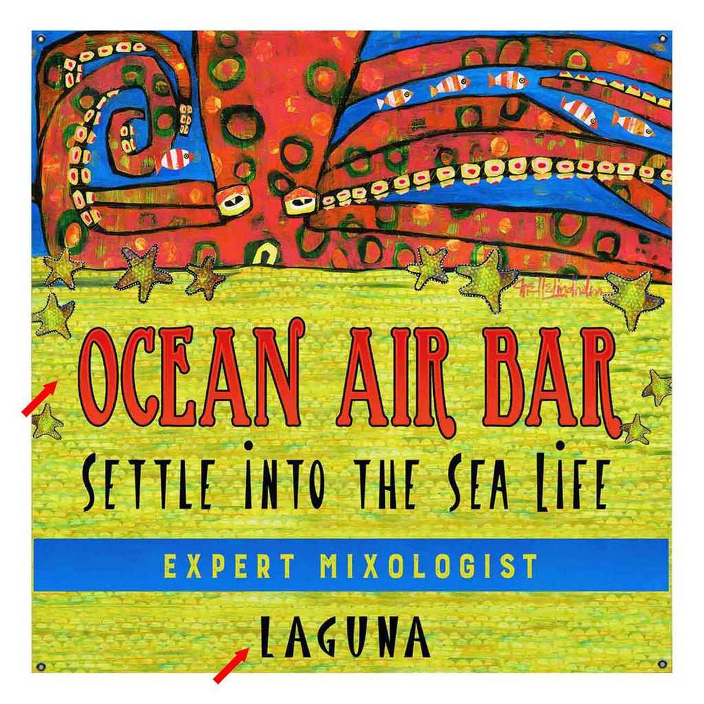 Ocean Air Bar Personalized Wall Art