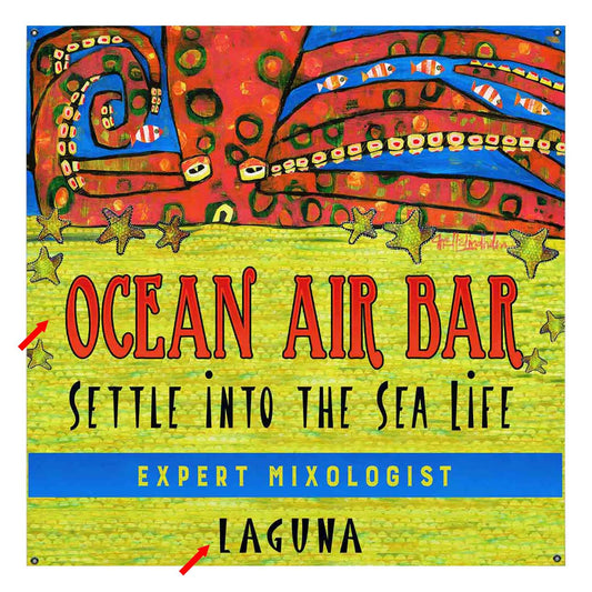 Ocean Air Bar Personalized Wall Art