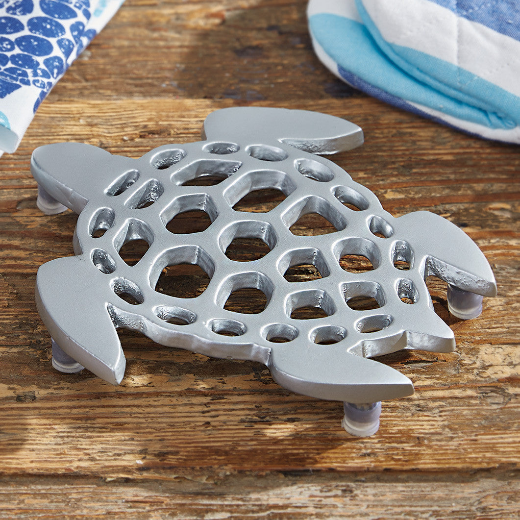 Silver Sea Turtle Trivet - Set of 2 - OUT OF STOCK UNTIL 07/20/2026