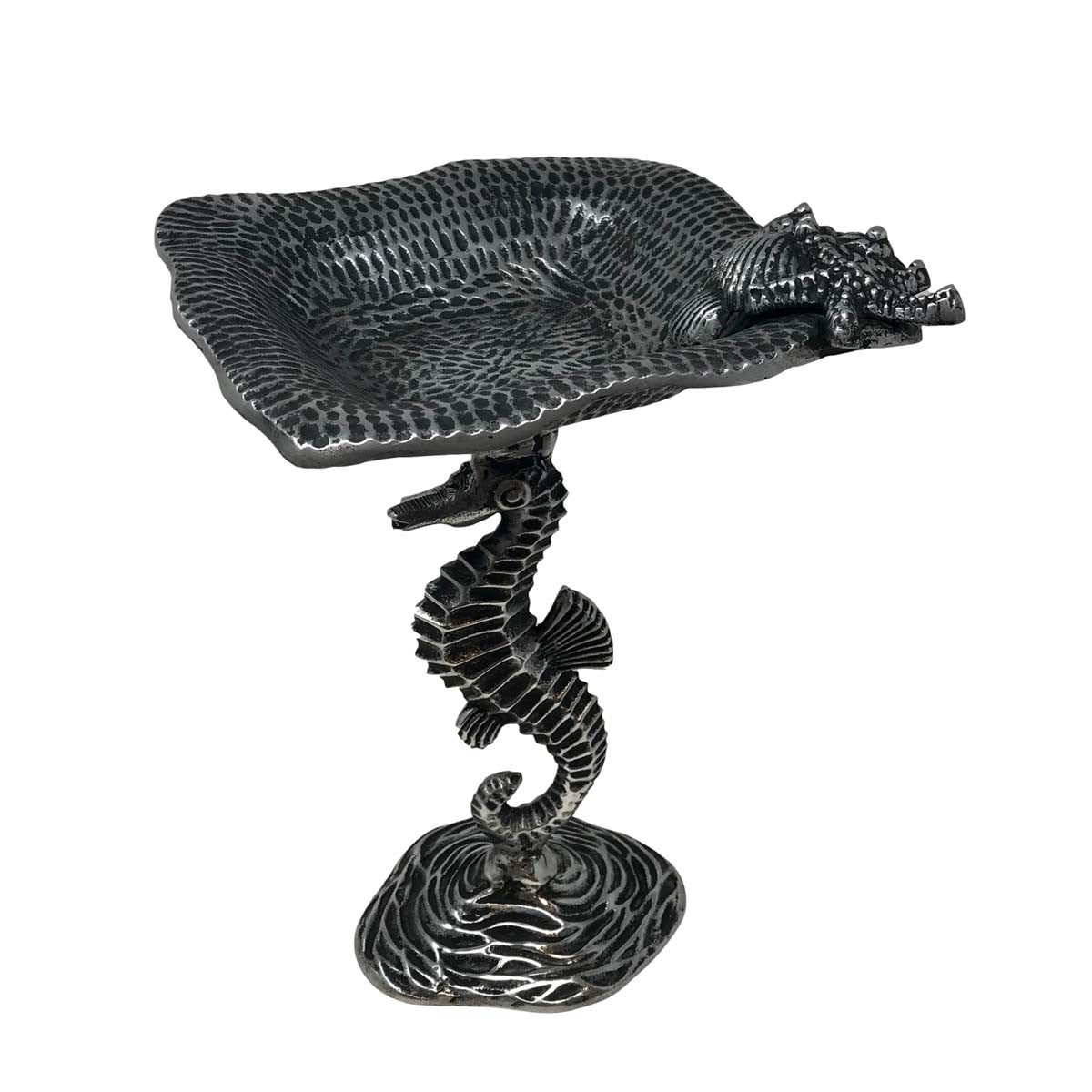 Swimming Seahorse Pedestal Dish - Large