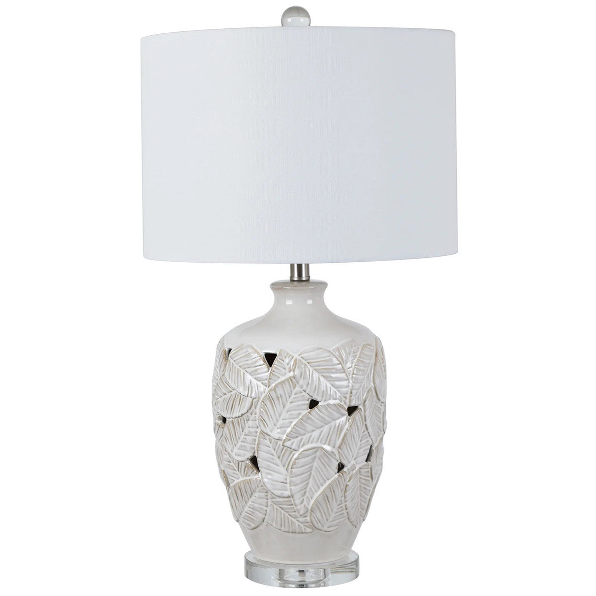 Alabaster Leaves Table Lamp