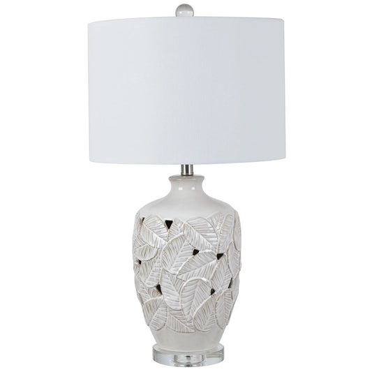 Alabaster Leaves Table Lamp
