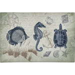 Sea Life Postcard Chenille Rug - 2 x 3