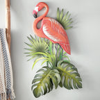 Tropical Flamingo Metal Wall Art
