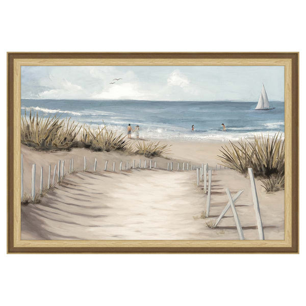 Tranquil Beach Path Framed Wall Art