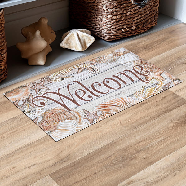 Coastal Shells Welcome Floor Mat