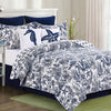 Indigo Coral Quilt Bed Set - King