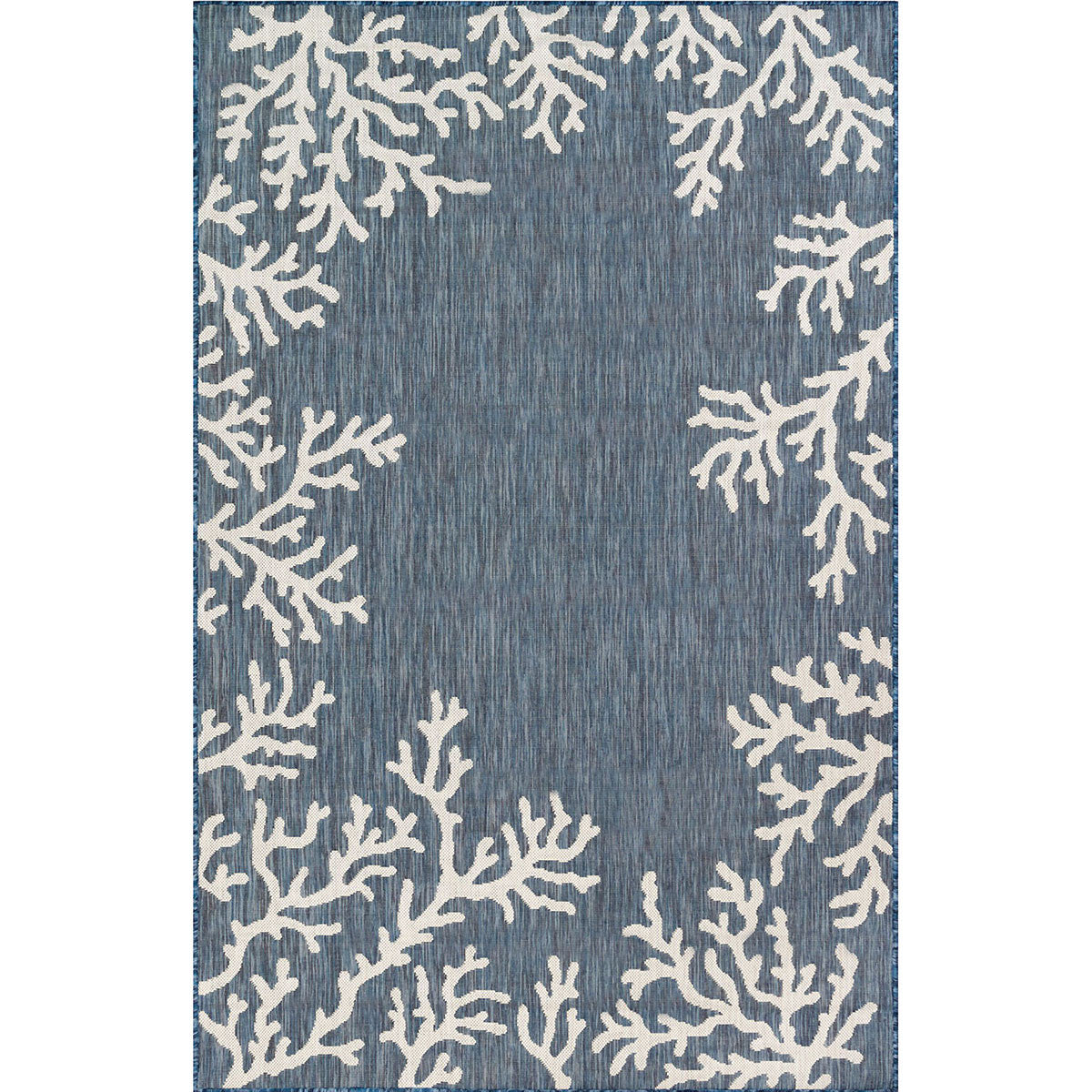 Miami Coral Navy Indoor/Outdoor Rug - 2 x 8