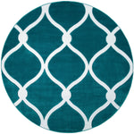Turquoise Net Rug - 8 Ft. Round