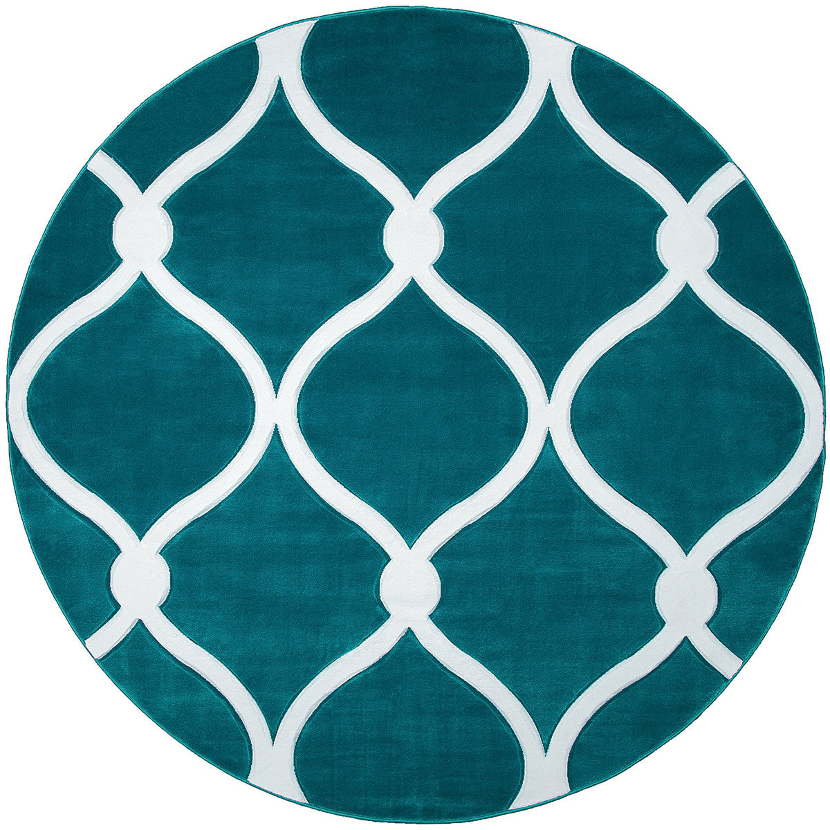 Turquoise Net Rug - 8 Ft. Round