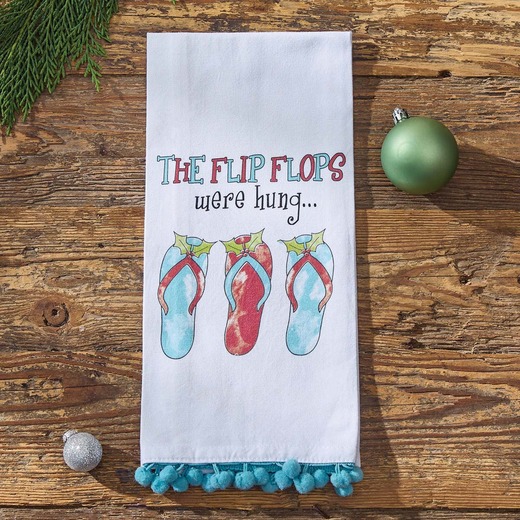Holiday Flip Flop Dishtowel - Set of 4