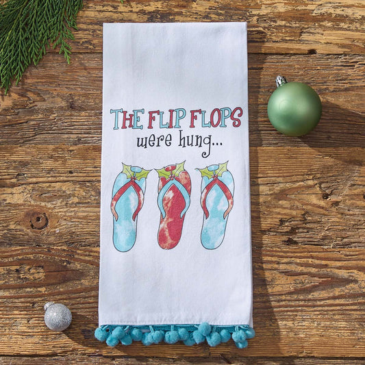 Holiday Flip Flop Dishtowel - Set of 4